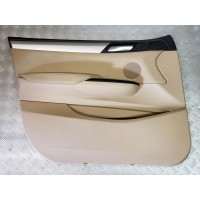 Обшивка двери (карта) передняя левая кожа беж  в сборе BMW X3 F25 2011-2017 51417394527