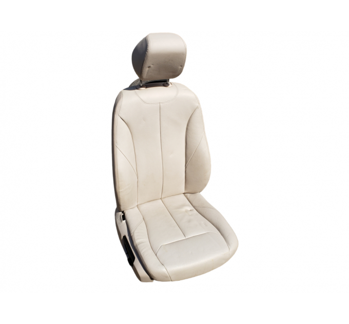 Пасажирське сидіння з airbag, електро, біла шкіра oyster BMW F30 2012-2019 52107243530