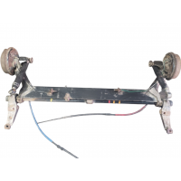 Задняя балка в сборе без барабанов Renault Kangoo 1997-2008 7701470592