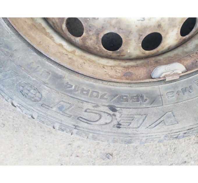 Диск стальной 14x5.5 4x100 с резиной 165/70 (на запаску) Renault Kangoo 1997-2008 8200041604