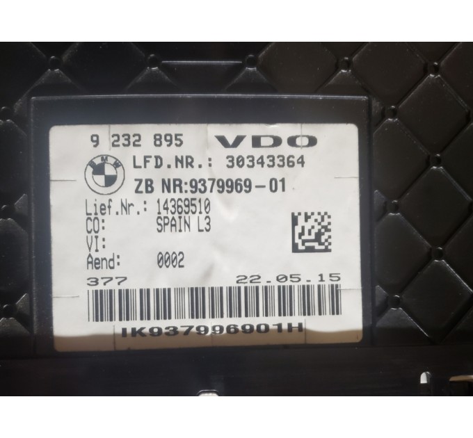 Расширеная приборка ЦАРАПИНЫ без проекции BMW F30 S610A=No  S6WAA=Yes 62109325206 62109379969